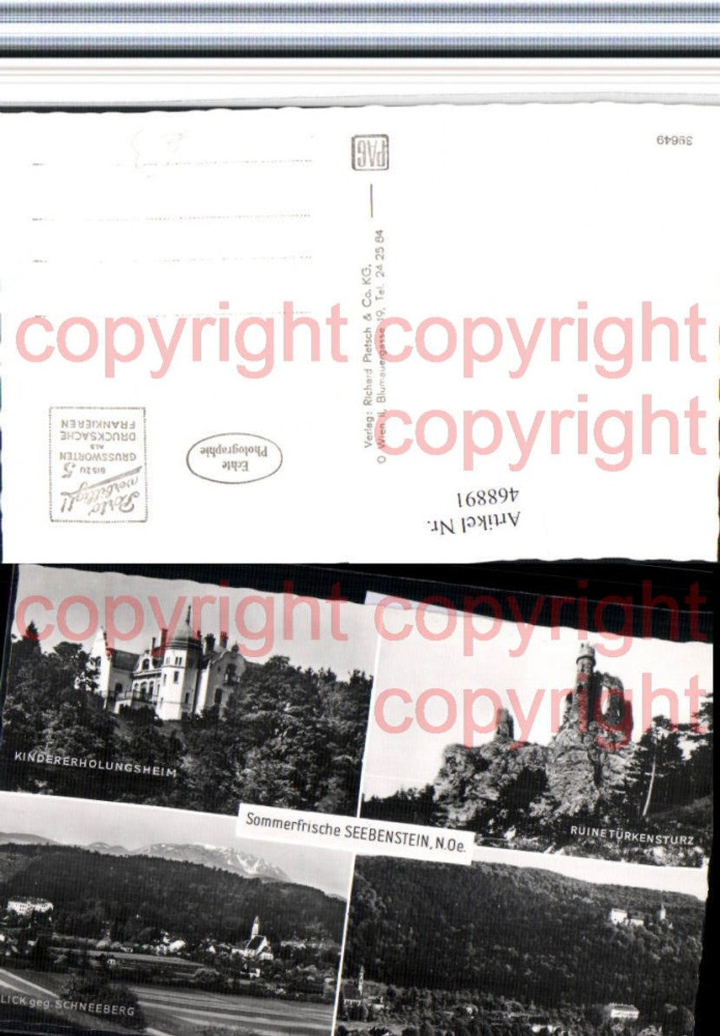 468891,Seebenstein Totale Schloss Ruine Erholungsheim Mehrbildkarte