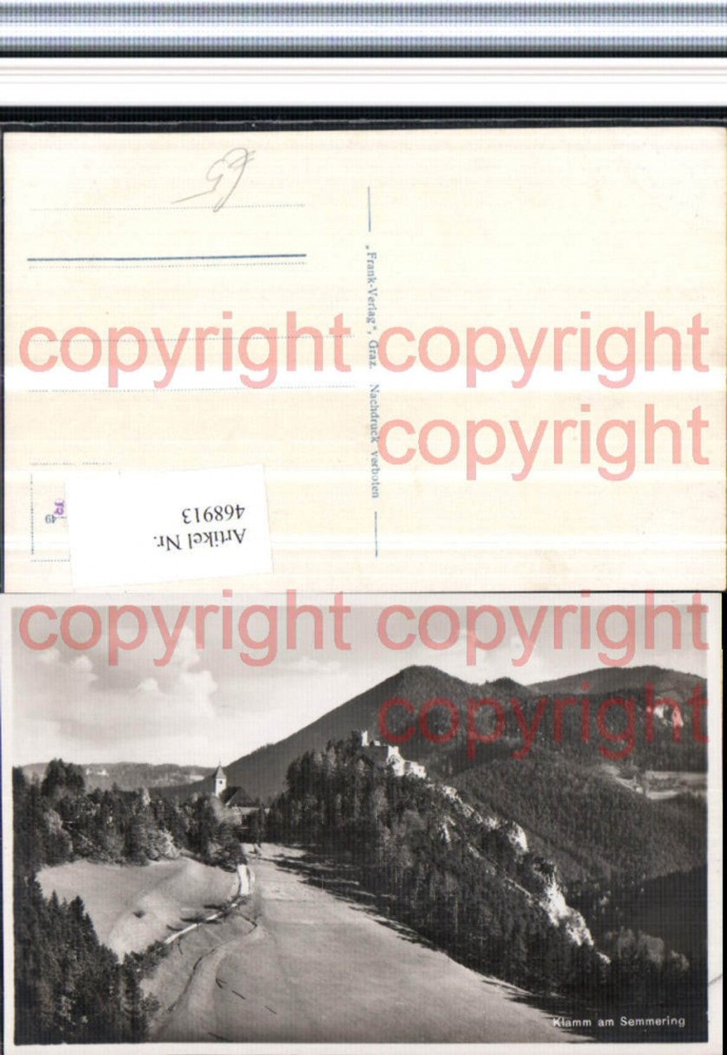 468913,Klamm am Semmering Ruine Kirche