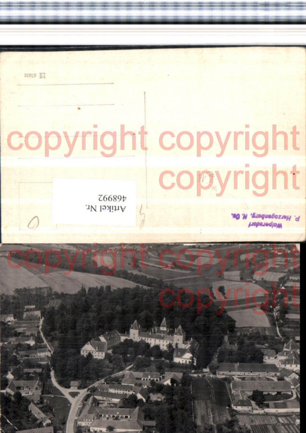 468992,Foto AK Walpersdorf b. Herzogenburg Teilansicht Schloss