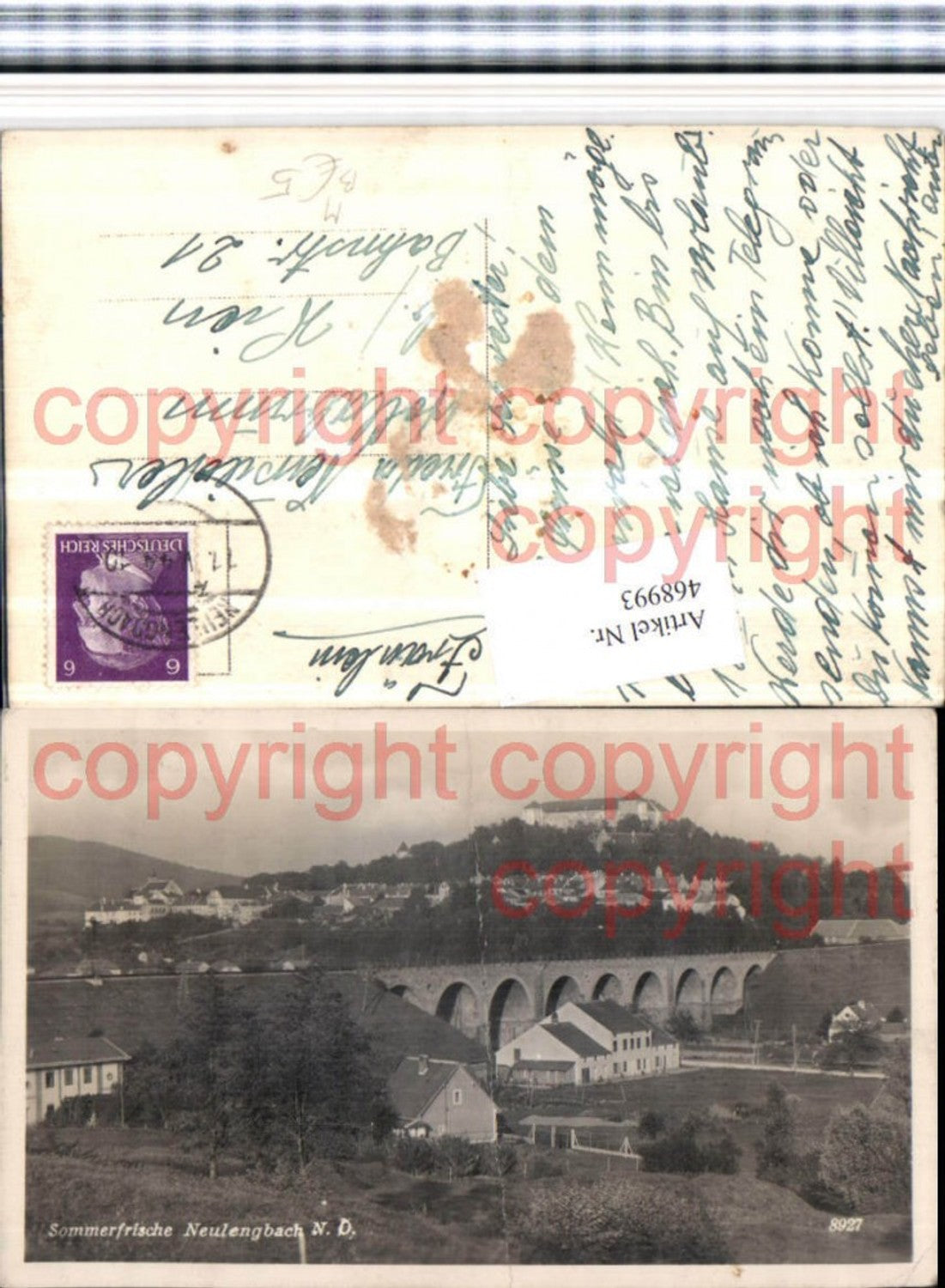 468993,Neulengbach Totale m. Burg Brücke