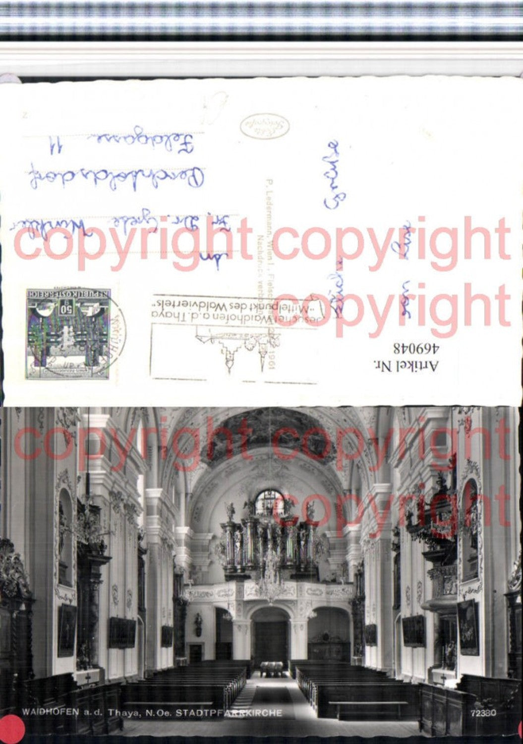 469048, Waidhofen an der Thaya, Parish Church, Church Interior View, Organ