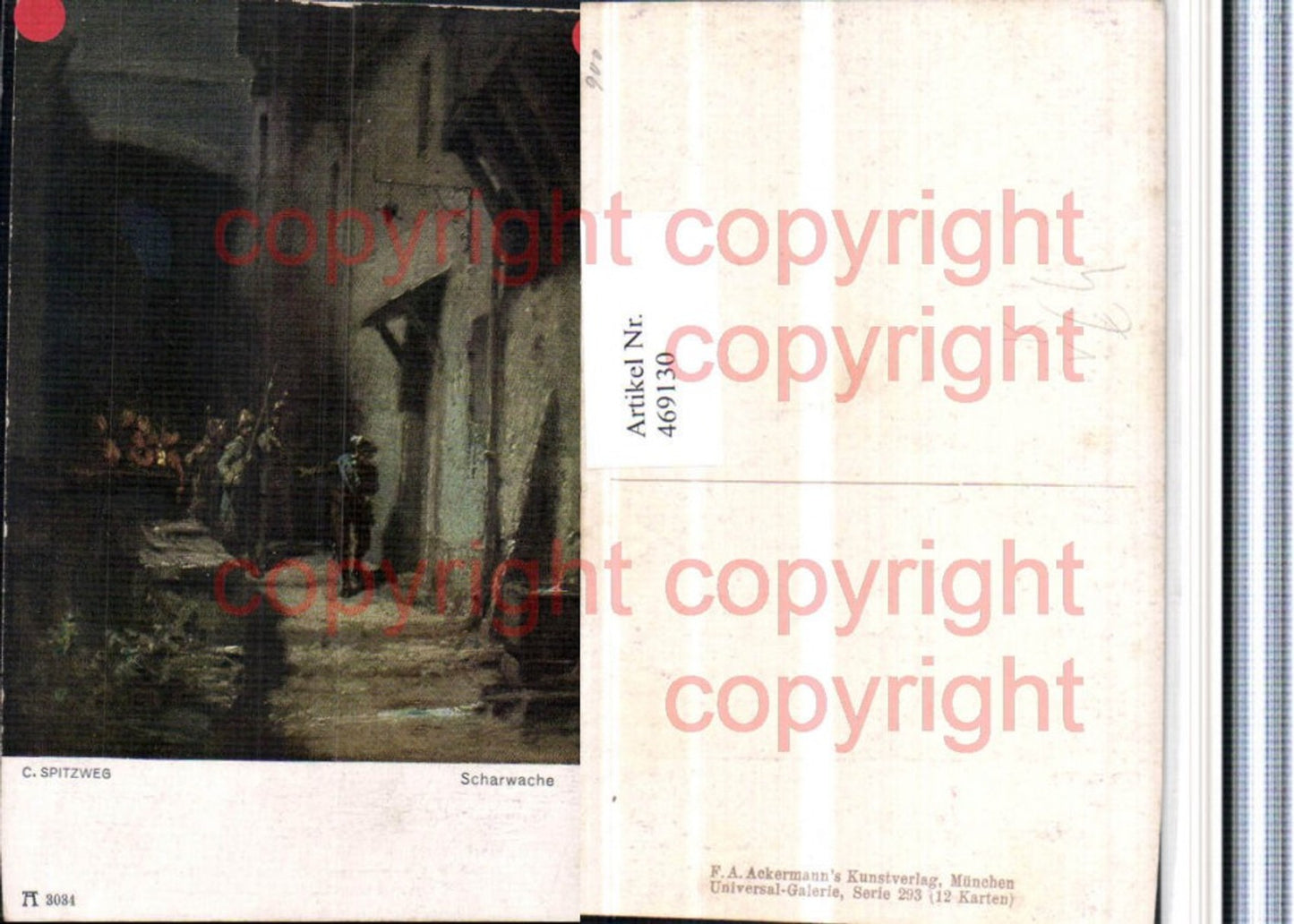 469130,Künstler AK C. Spitzweg Scharwache Wache pub Ackermann 3034