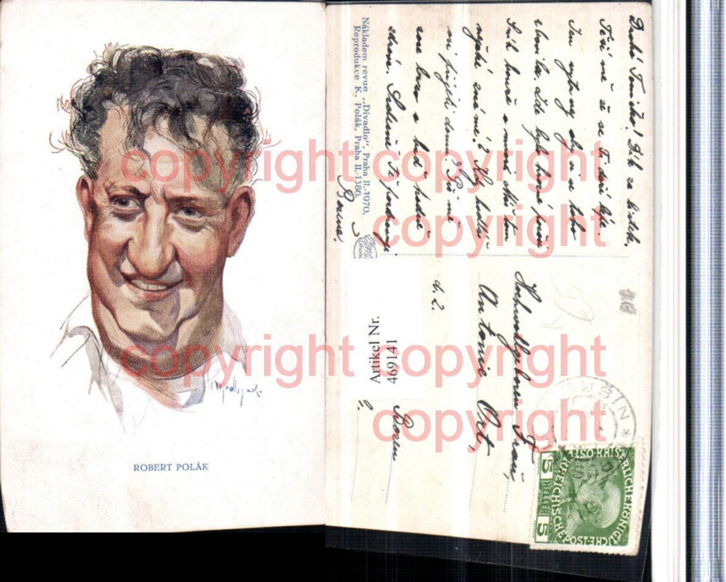 469141,Künstler AK Robert Polak Mann Portrait