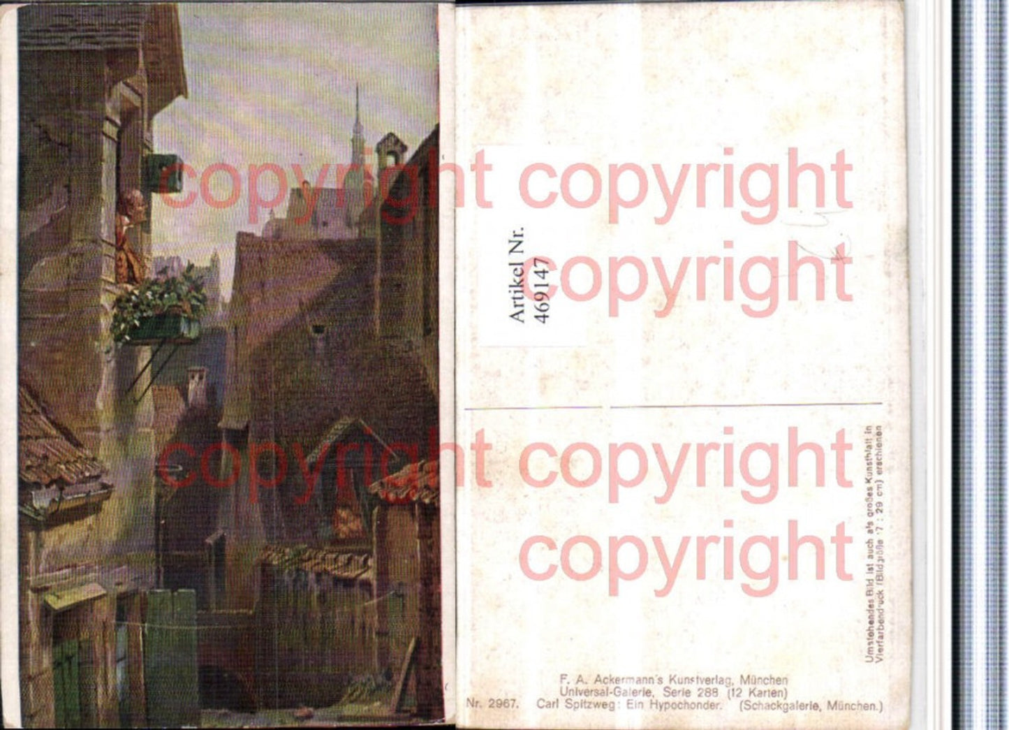 469147,Künstler AK Carl Spitzweg Ein Hypochonder pub Ackermann 2967