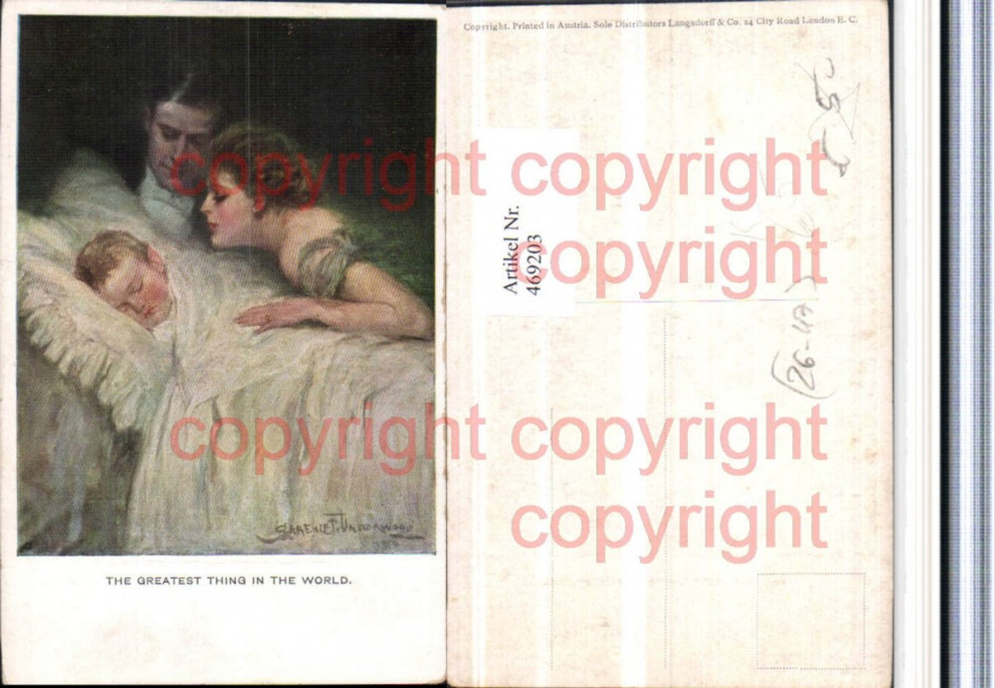 469203,Künstler AK Clarence F. Underwood Greates thing Familie Kind Bett