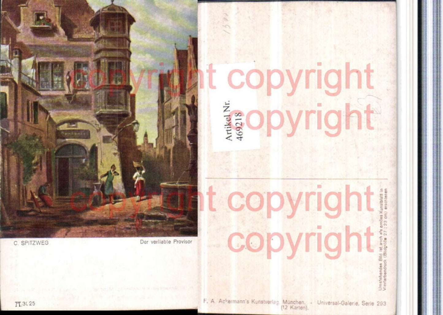 469218,Künstler AK C. Spitzweg Der verliebte Provisor Erker pub Ackermann 3025