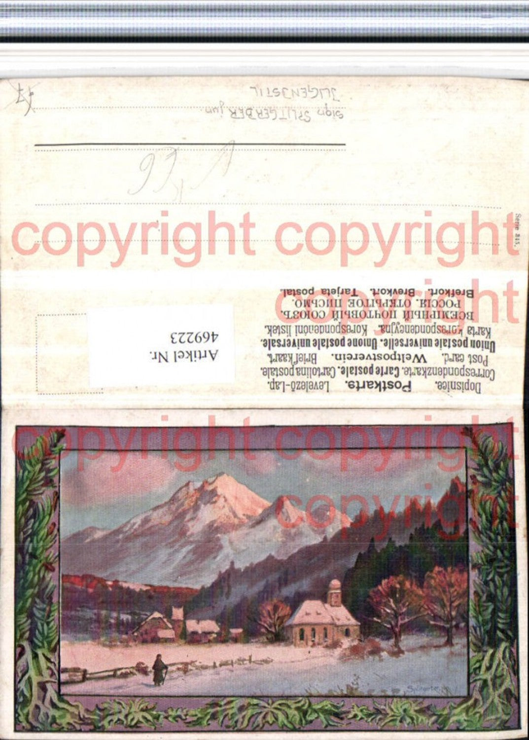 469223,Künstler AK Splitgerber jun. Landschaft Bergkulisse Passepartout