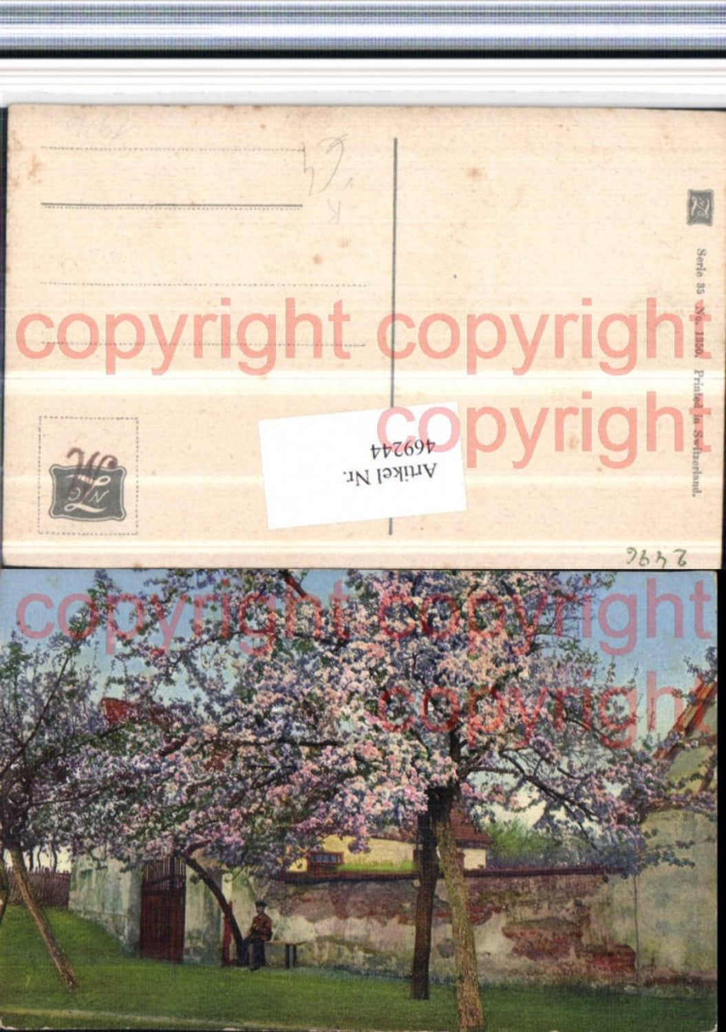 469244,Künstler AK Haus Motiv Baumblüte pub NZG 35/1350