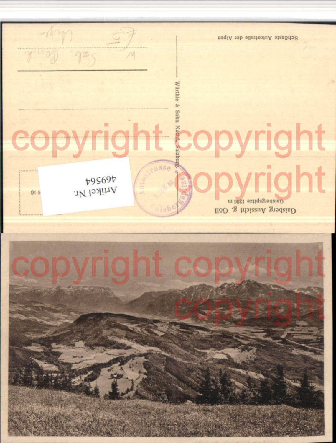 469564,Salzburg Gaisberg Aussicht geg. Göll Bergkulisse