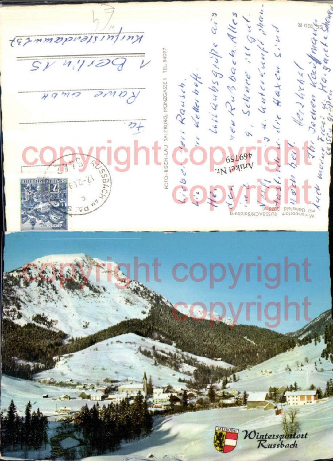 469759,Russbach Rußbach Totale Bergkulisse Winterbild