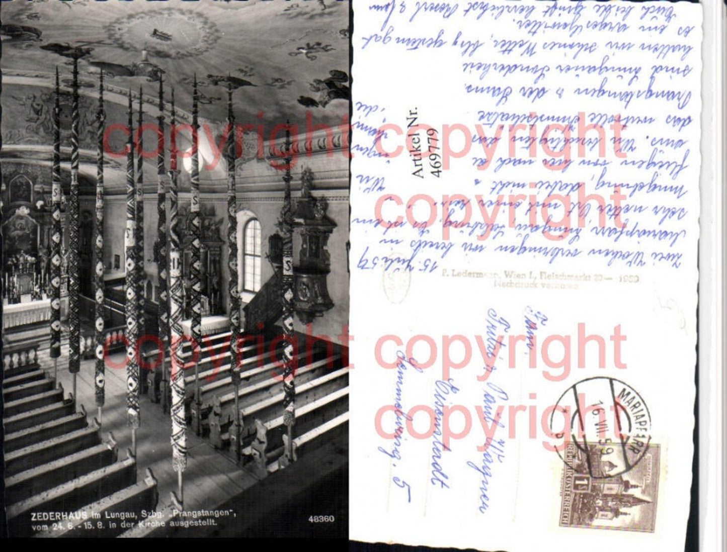 469779,Zederhaus im Lungau Kirche Innenansicht Prangstangen