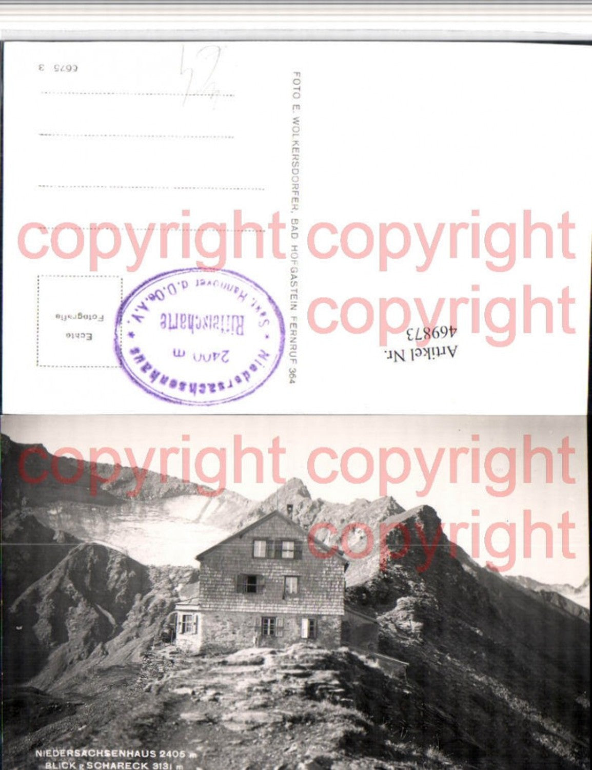 469873,Niedersachsenhaus Berghütte b. Rauris geg.Schareck Bergkulisse