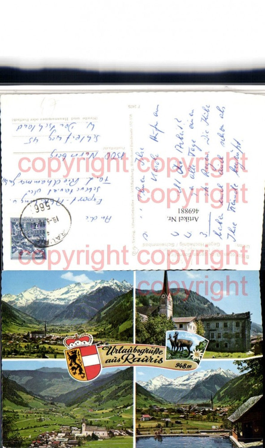 469881,Rauris Totale Freibad Kirche Mehrbildkarte