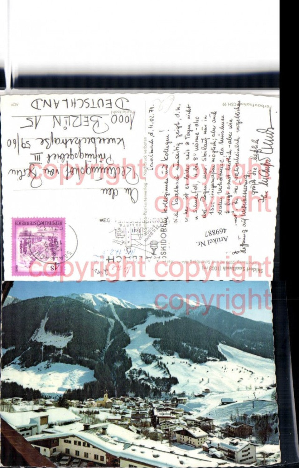 469887,Saalbach Totale m. Schattberg Bergkulisse Winterbild