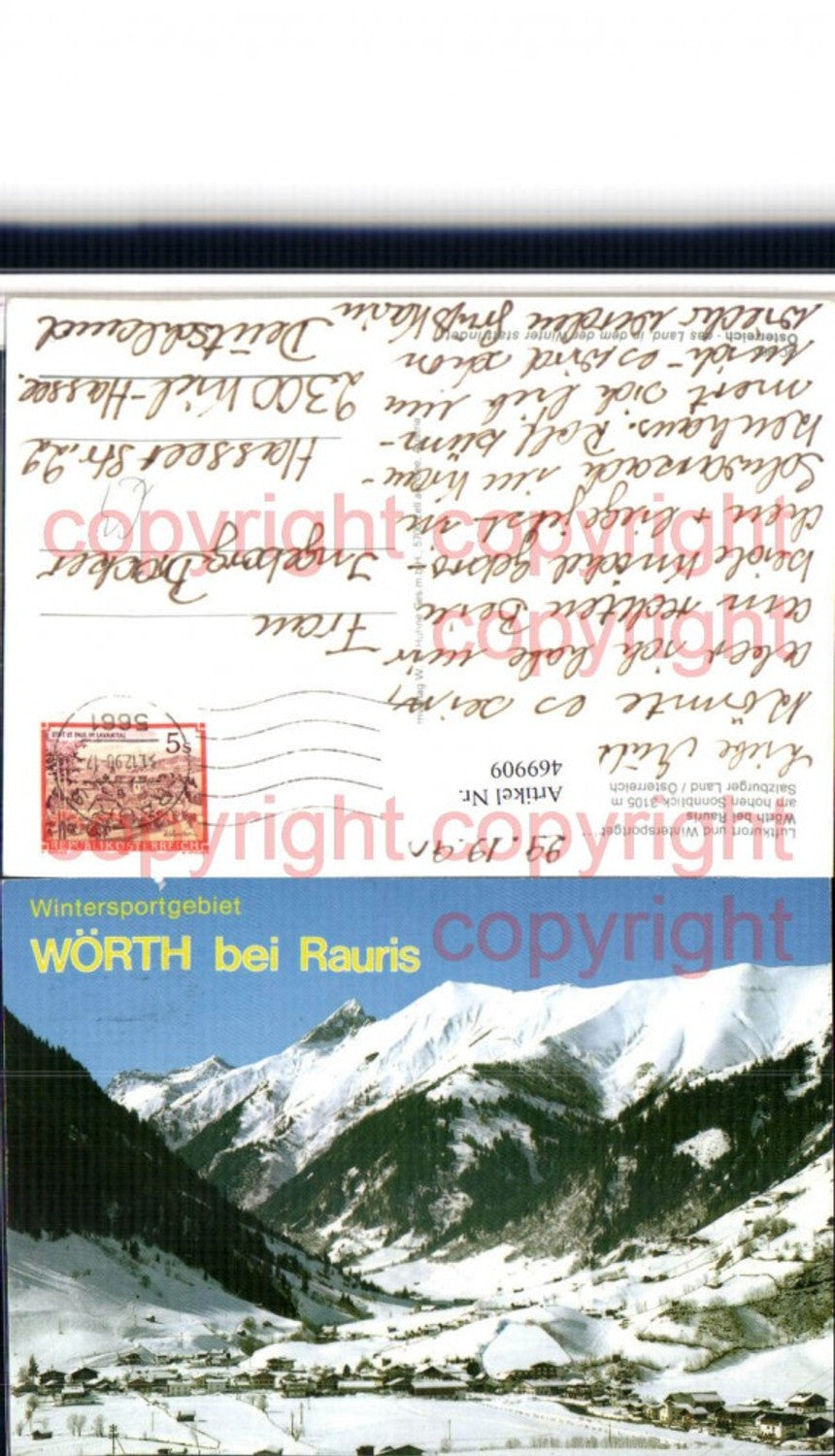 469909,Wörth b. Rauris Totale Bergkulisse Winterbild