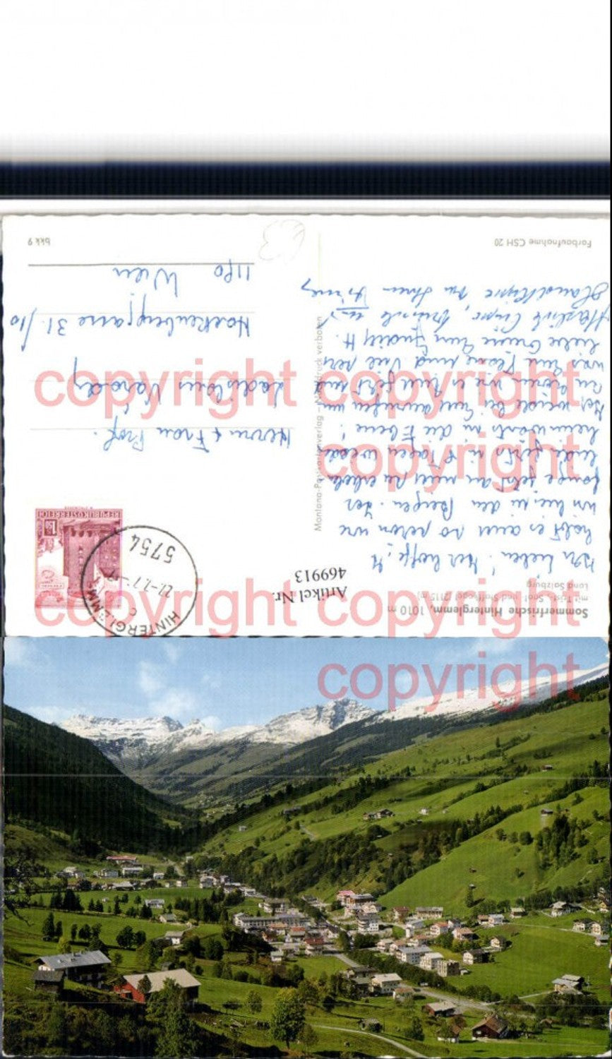 469913,Hinterglemm Totale m. Tristkogel Bergkulisse