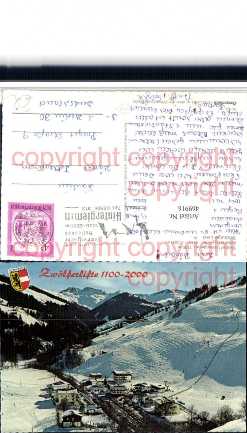 469916,Hinterglemm Zwölferlifte Bergkulisse Winterbild