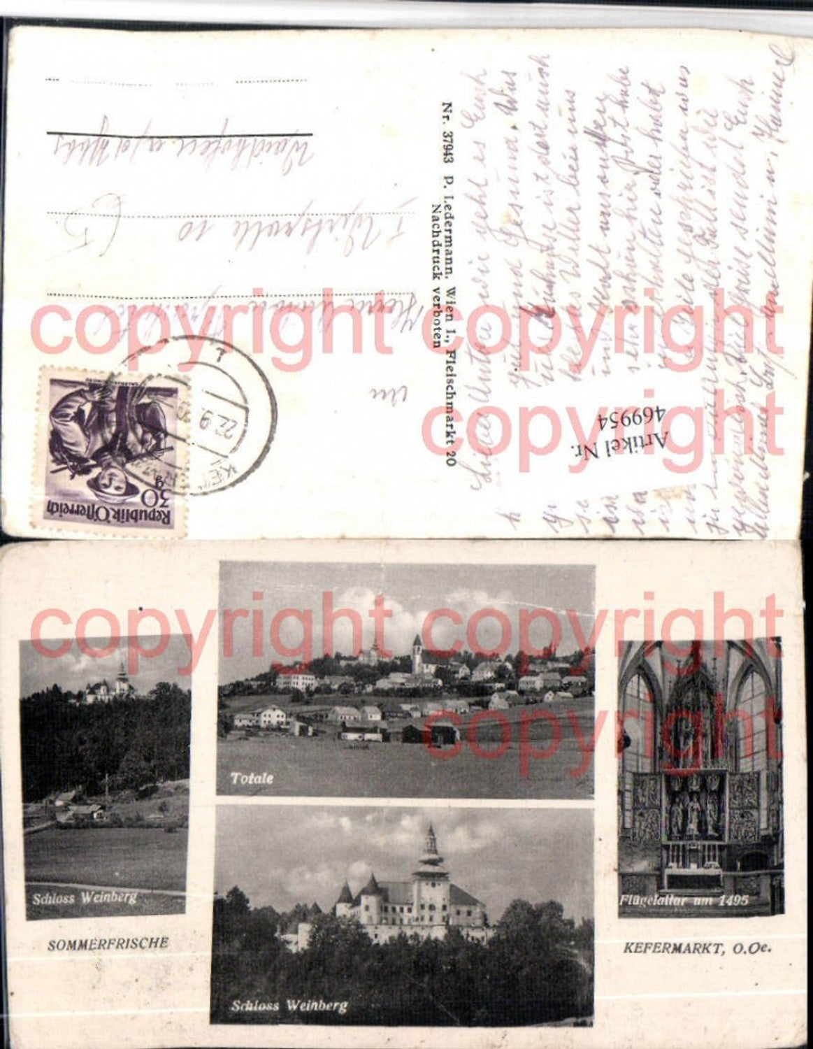 469954,Kefermarkt Totale Schloss Weinberg Mehrbildkarte