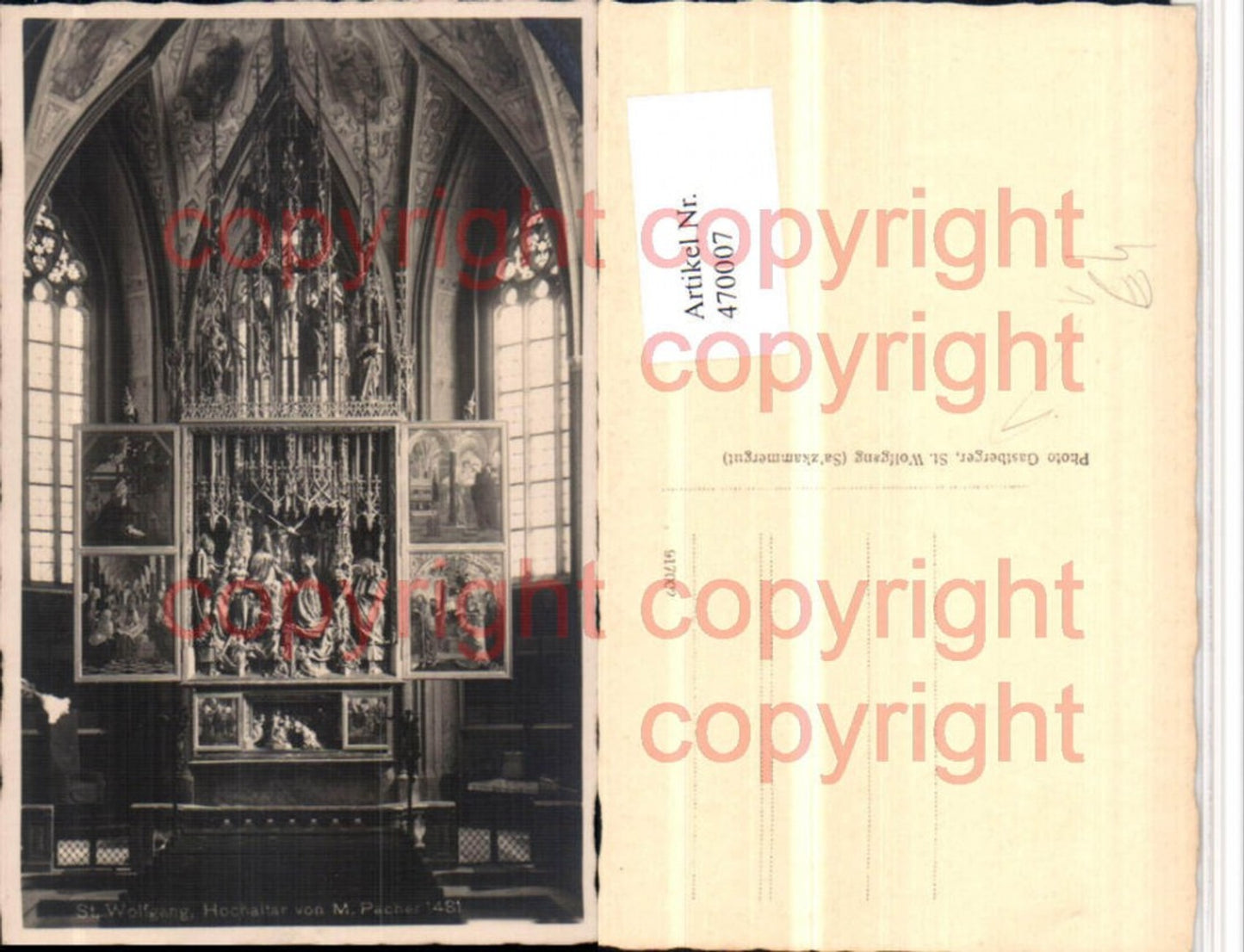 470007,St. Wolfgang Kirche Innenansicht Hochaltar pub Gastberger