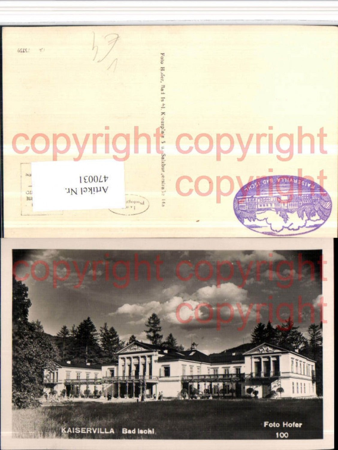 470031,Bad Ischl Kaiservilla pub Foto Hofer 100
