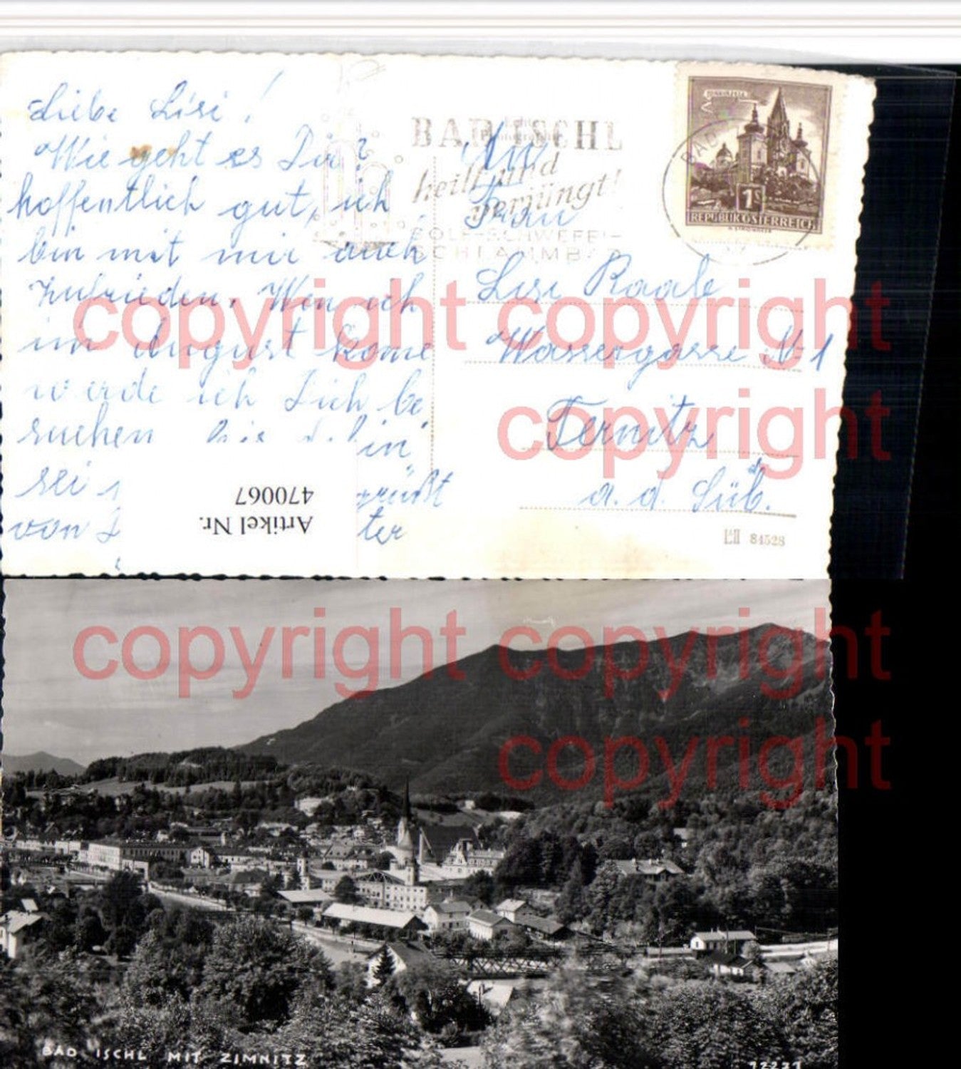 470067,Bad Ischl Totale m. Zimnitz Bergkulisse