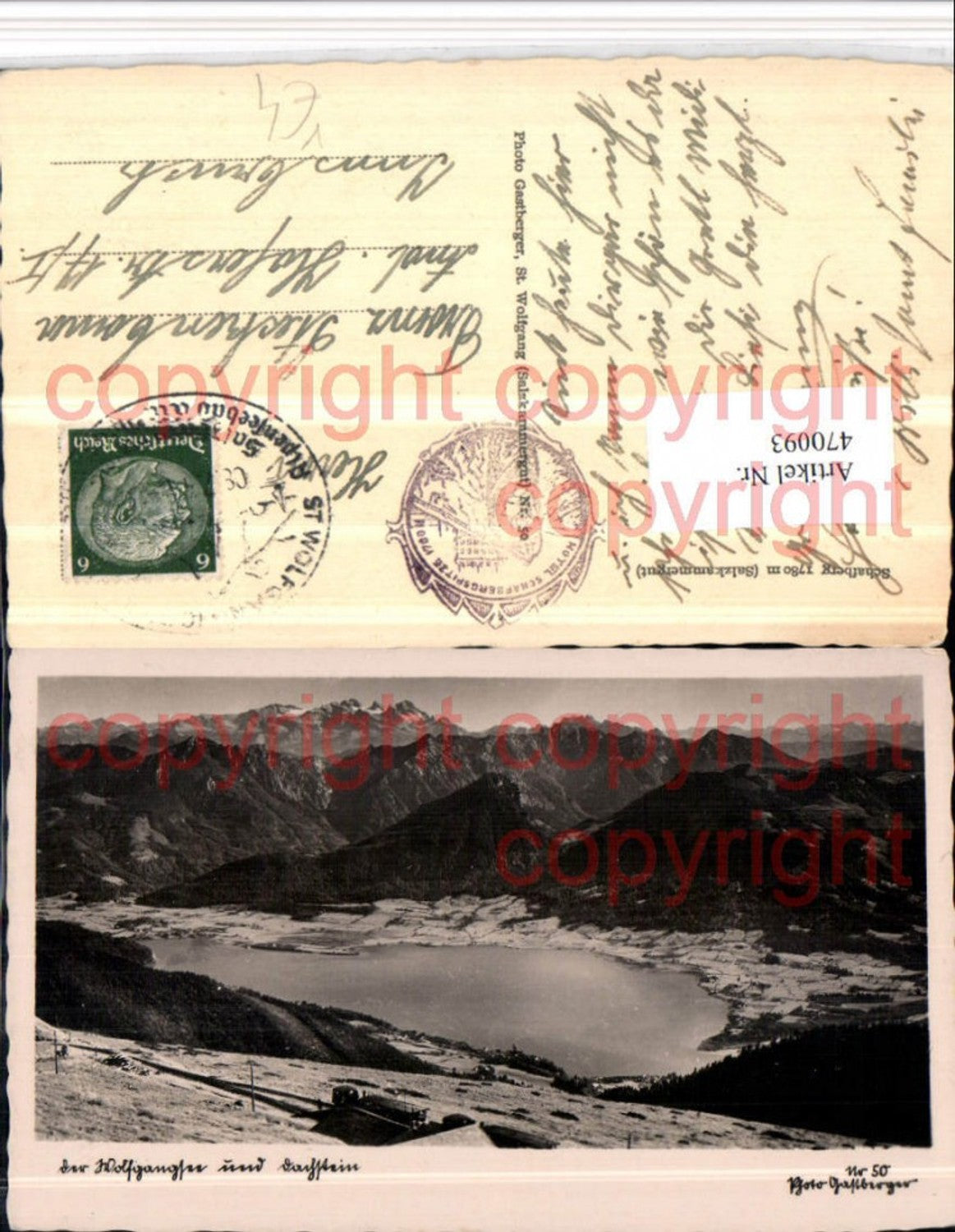 470093,Wolfgangsee See vom Schafberg Bergkulisse pub Gastberger 50