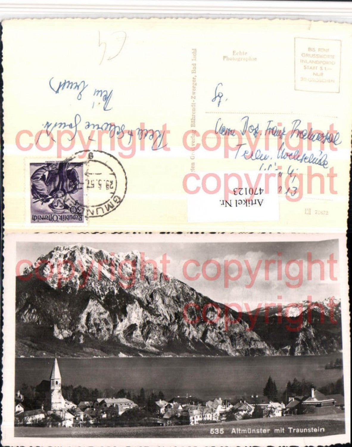 470123,Altmünster Totale m. Traunstein Bergkulisse