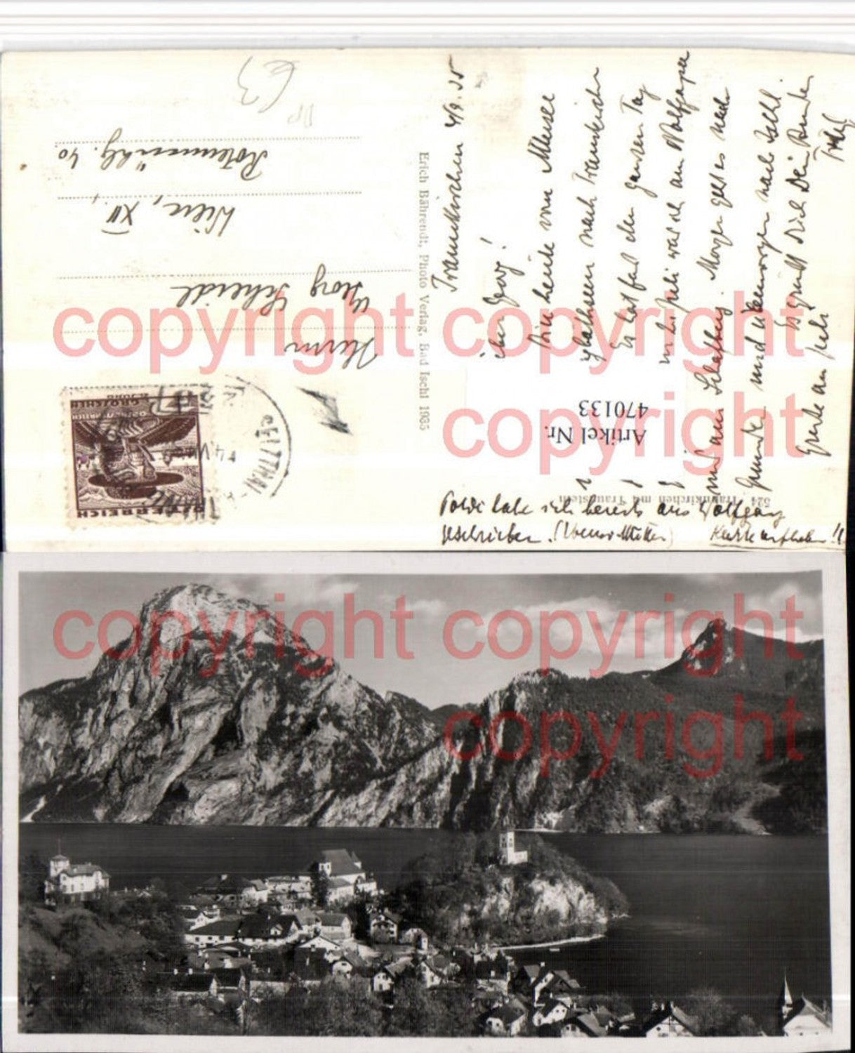 470133,Traunkirchen Totale m. Traunstein Bahnpost Zug 265 Selzthal – Attnang