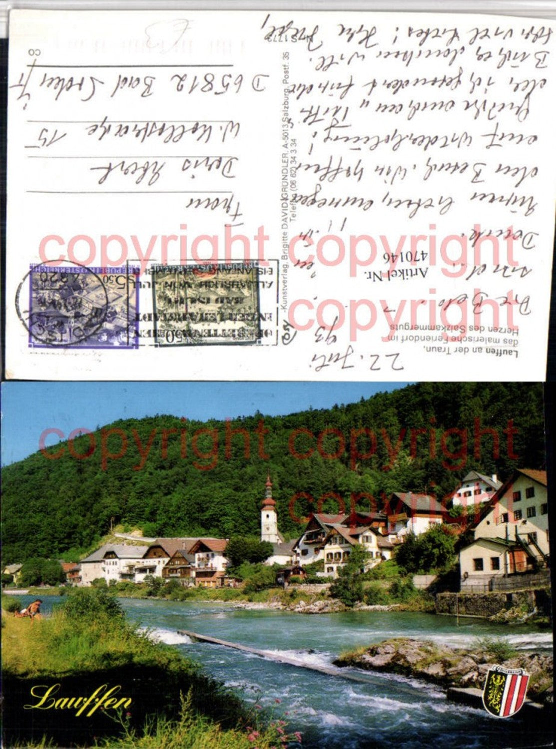 470146,Lauffen an d. Traun b. Bad Ischl Teilansicht pub Cosy