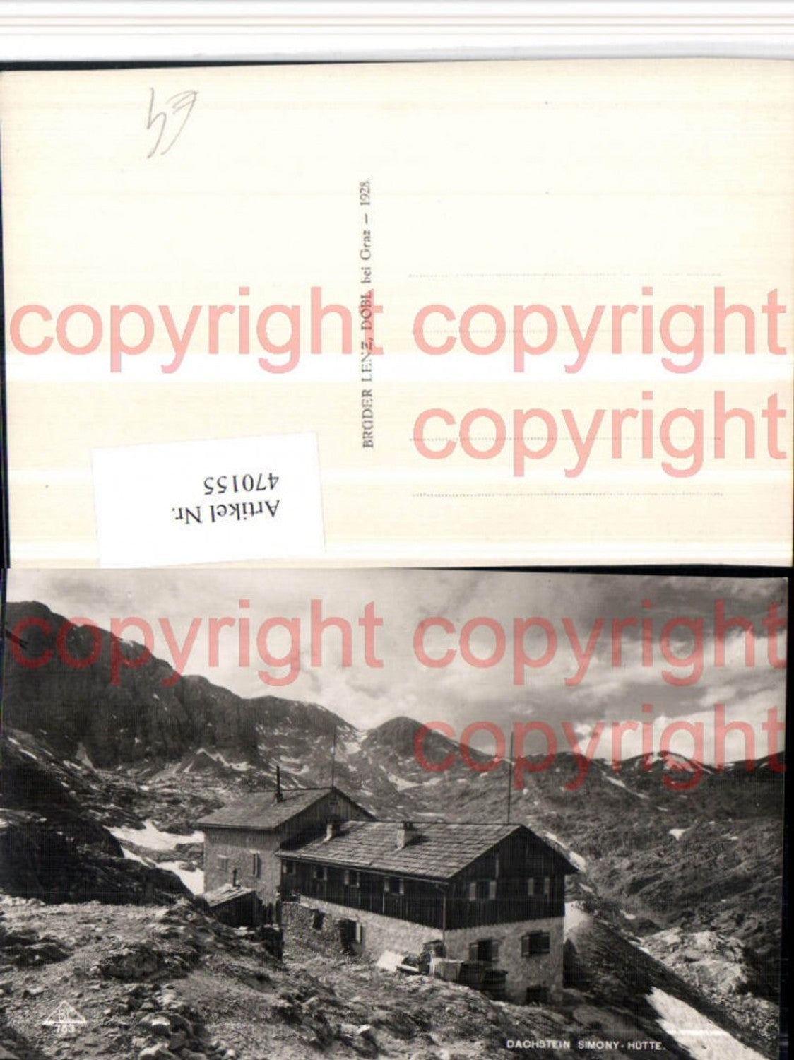 470155,Dachstein Simony-Hütte Berghütte b. Hallstatt