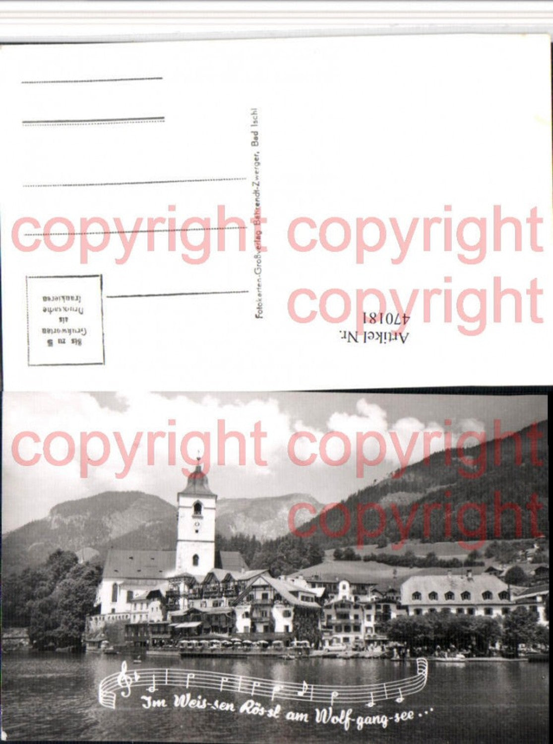 470181,St. Wolfgang am See Hotel Weisses Rössl Kirche Liedzeile