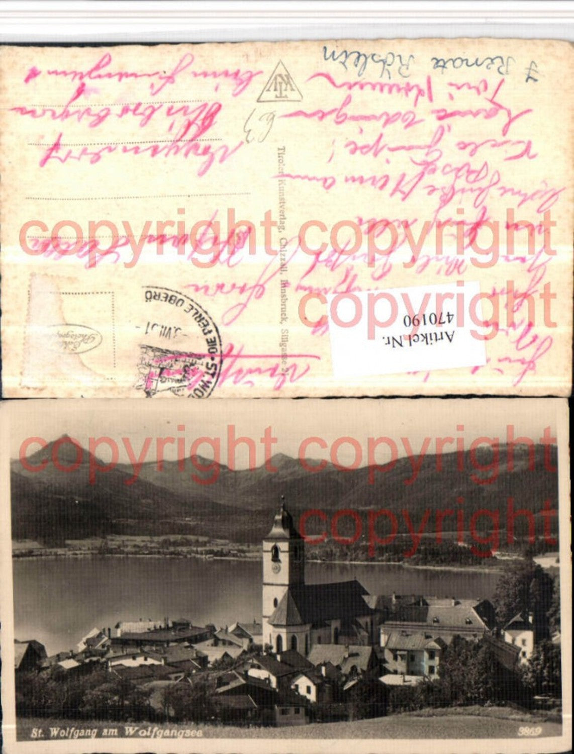 470190,St. Wolfgang am Wolfgangsee Kirche Bergkulisse