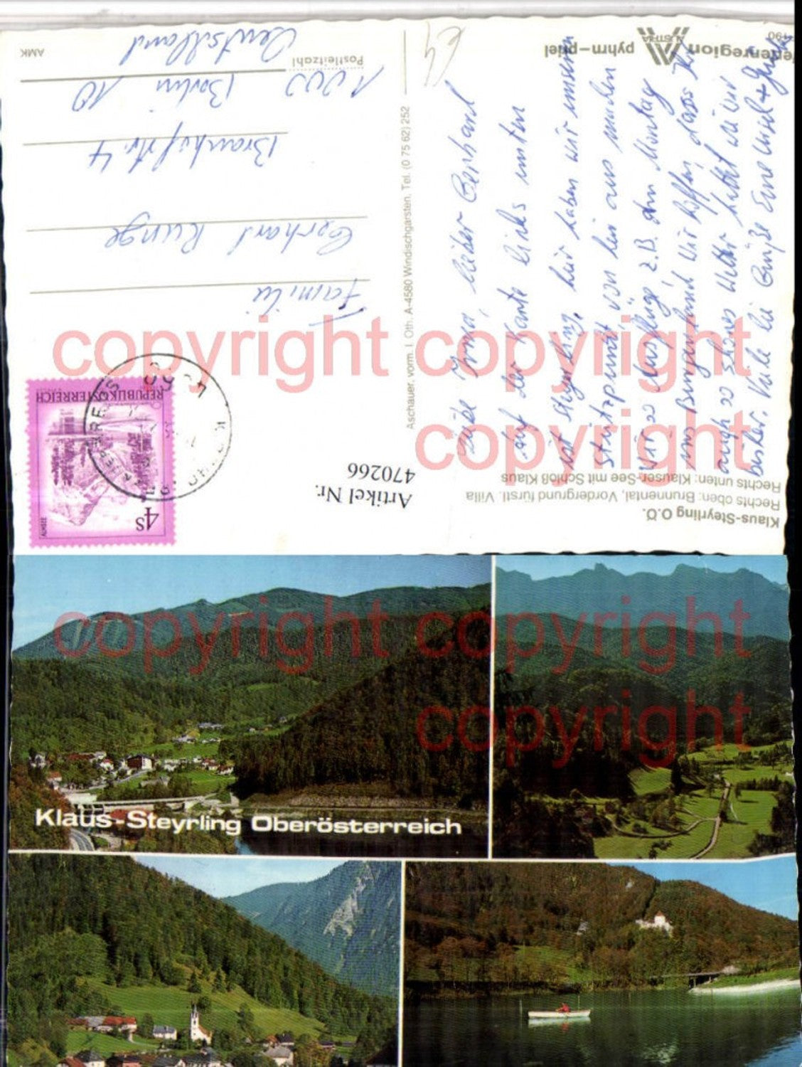 470266,Klaus Steyrling Totale Brunnental See Schloss Mehrbildkarte