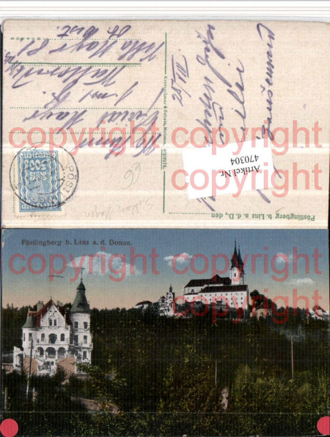 470304,Linz an d. Donau Pöstlingberg Kirche Villa Schloss