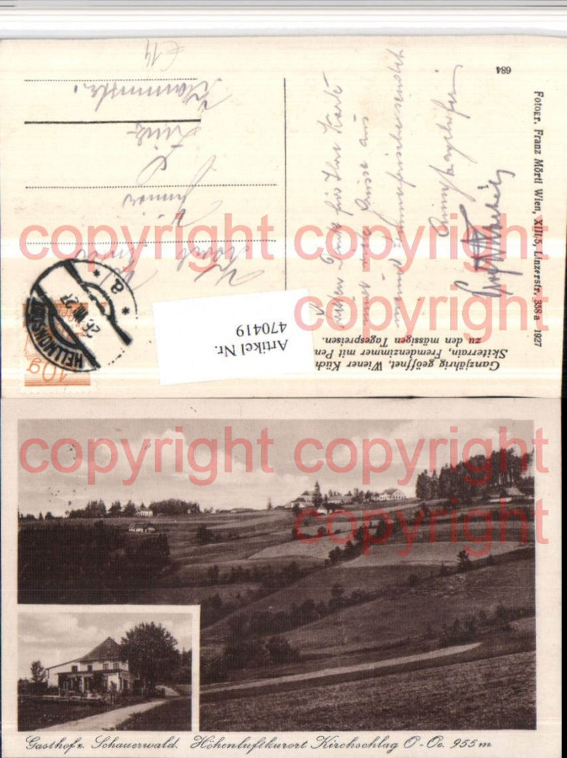 470419,Kirchschlag b. Linz Totale Gasthof Schauerwald Mehrbildkarte