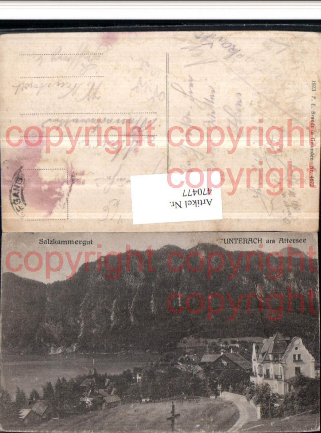 470477,Unterach am Attersee Teilansicht pub F. E. Brandt 4672
