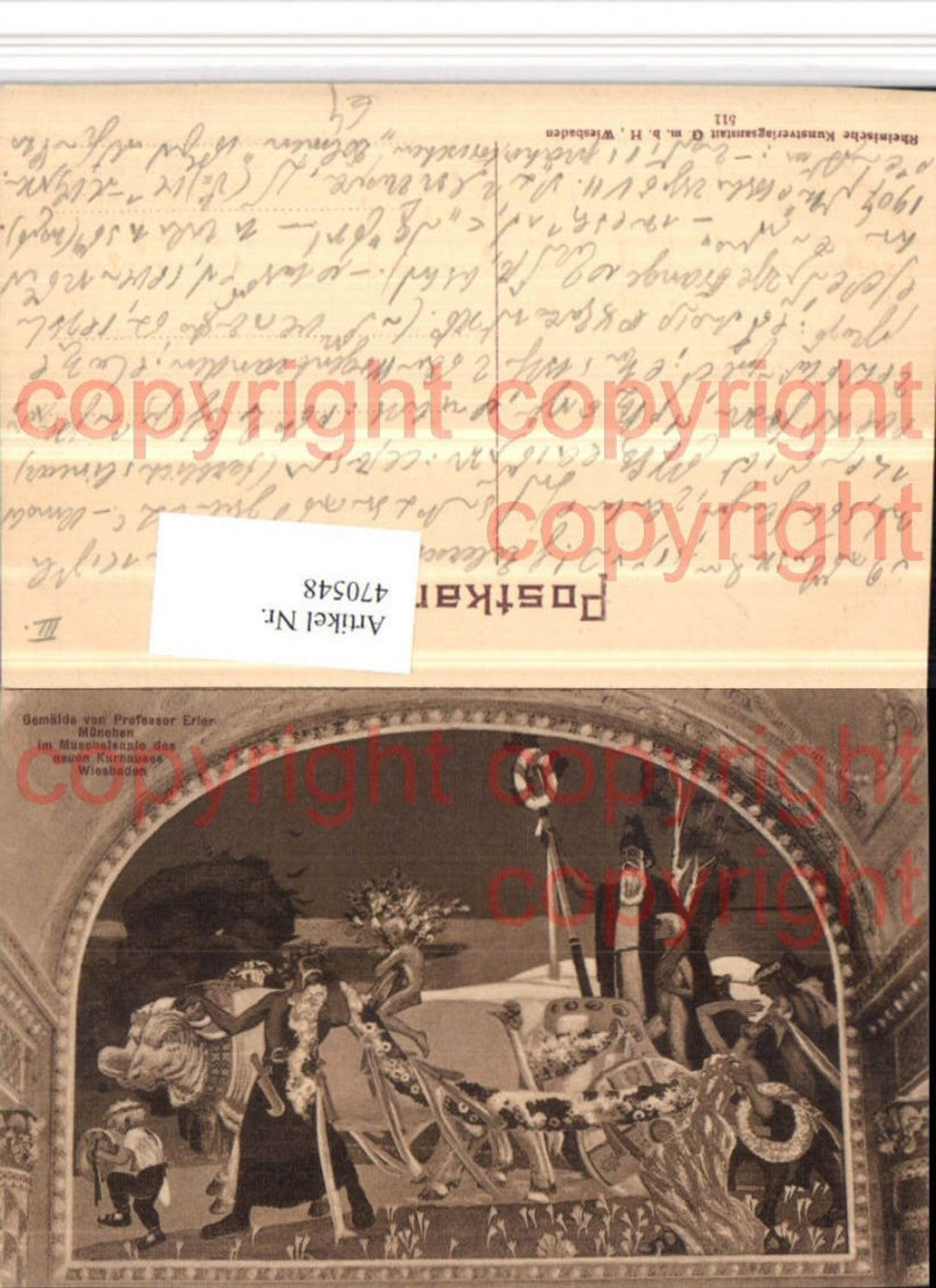 470548,Wiesbaden Kurhaus Muschelsaal Gemälde von Erler München