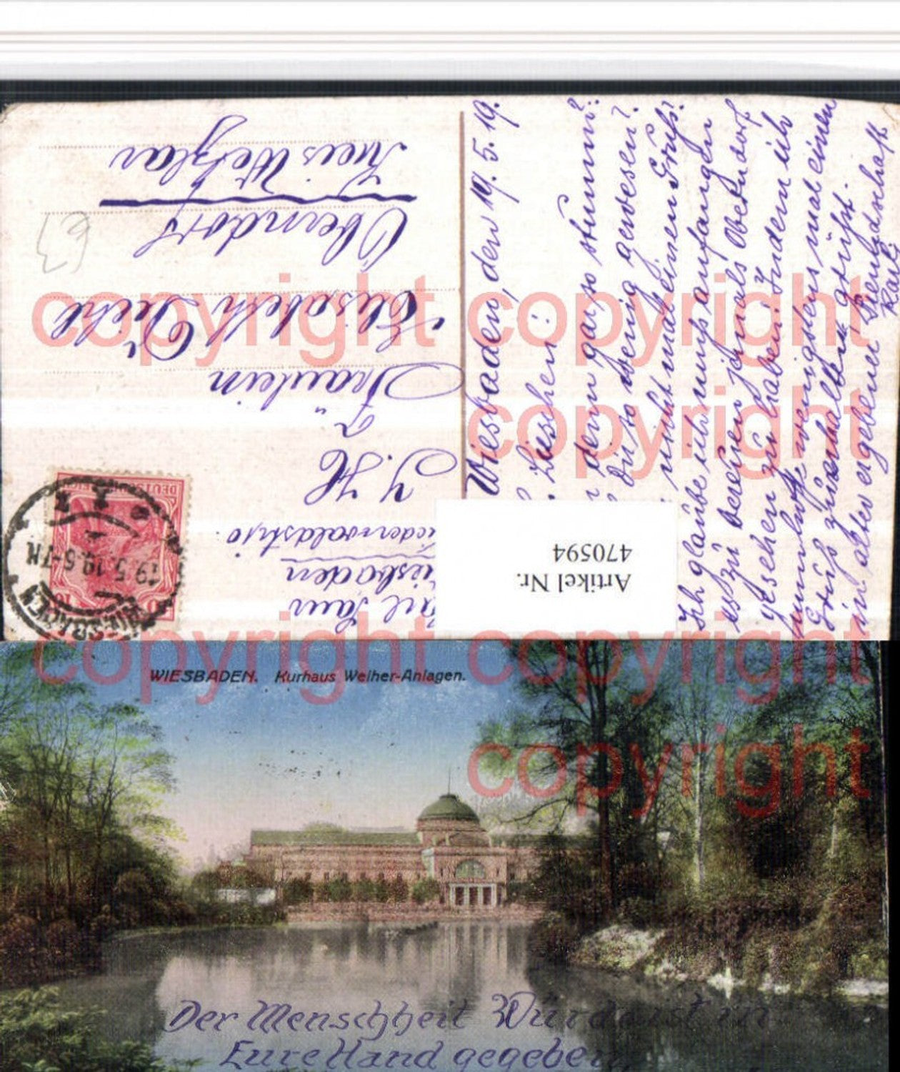 470594,Wiesbaden Kurhaus Weiher Anlagen