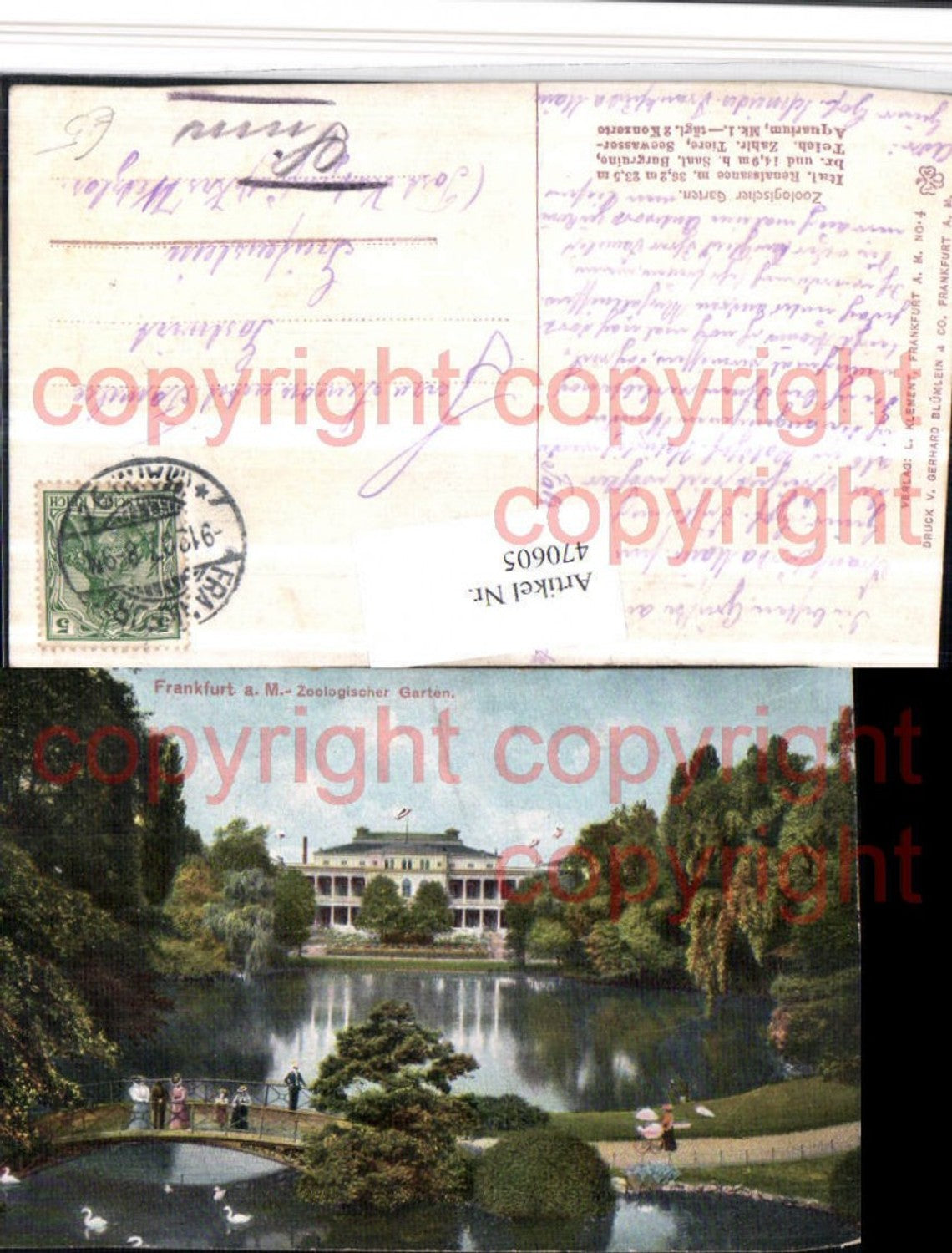 470605,Frankfurt am Main Zoologischer Garten See Brücke