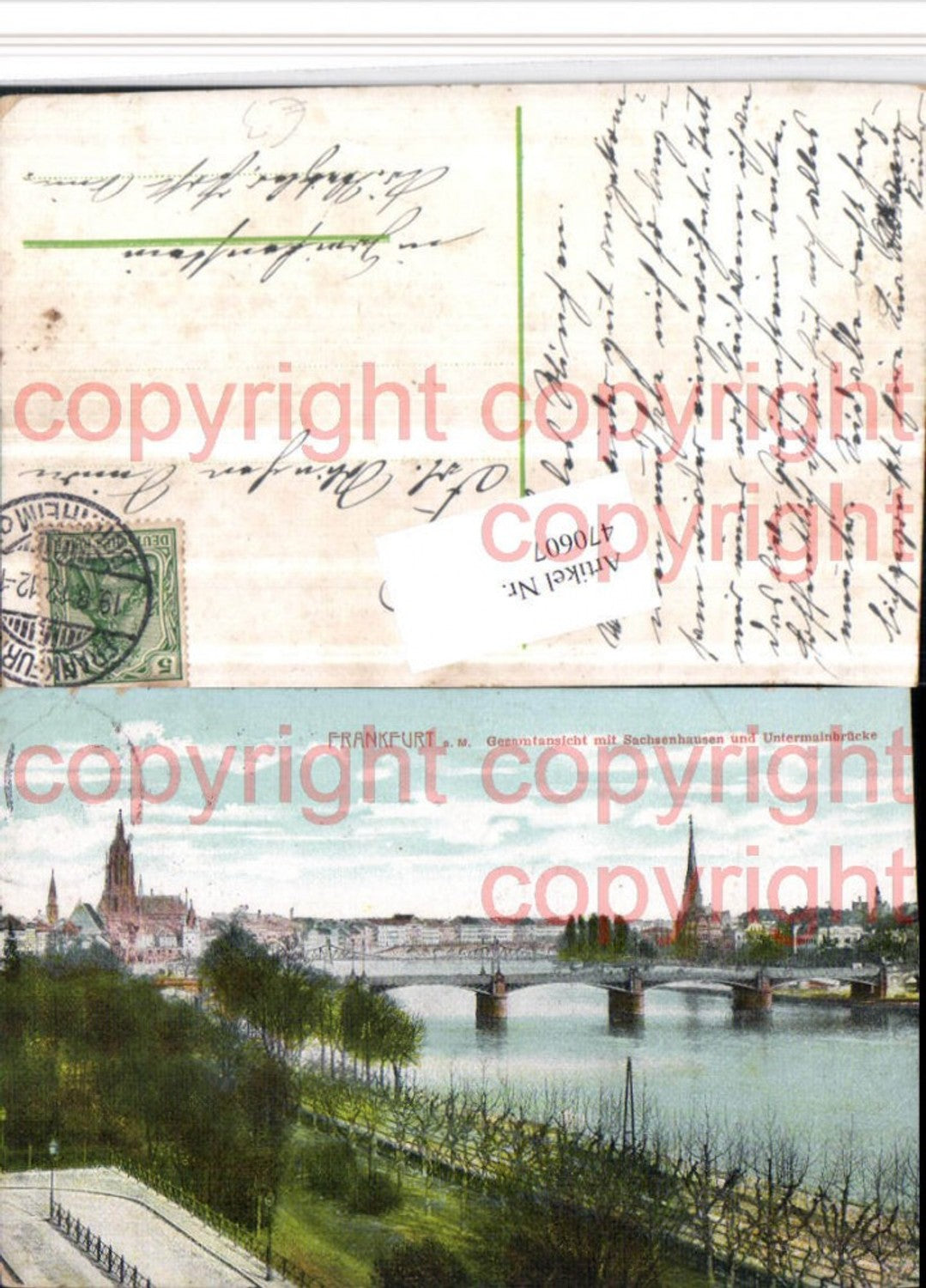 470607,Frankfurt am Main Teilansicht m. Brücke