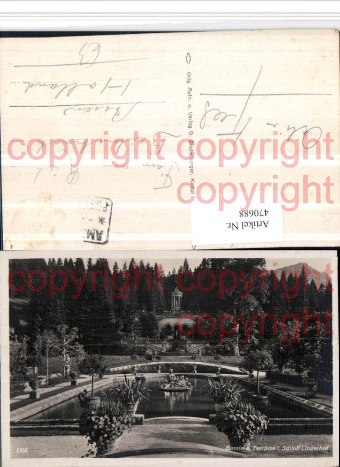 470688,Schloss Linderhof b. Ettal Bassin u. Terrasse