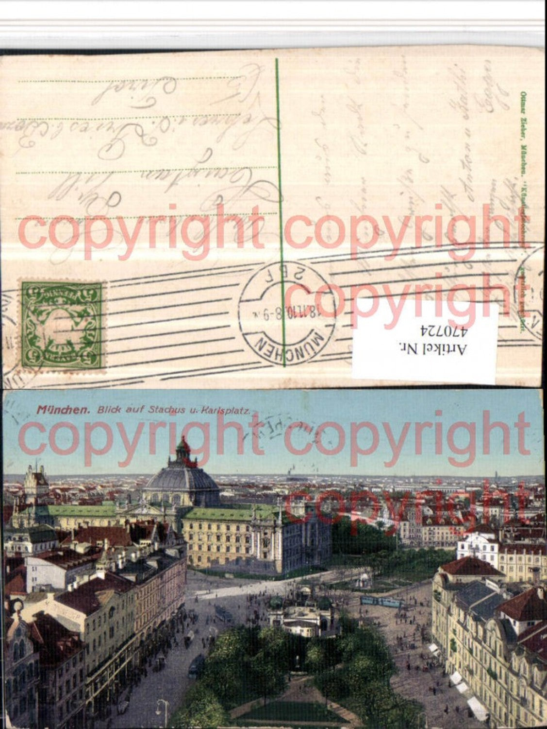 470724, Munich, view of Stachus and Karlsplatz, pub Ottmar Zieher