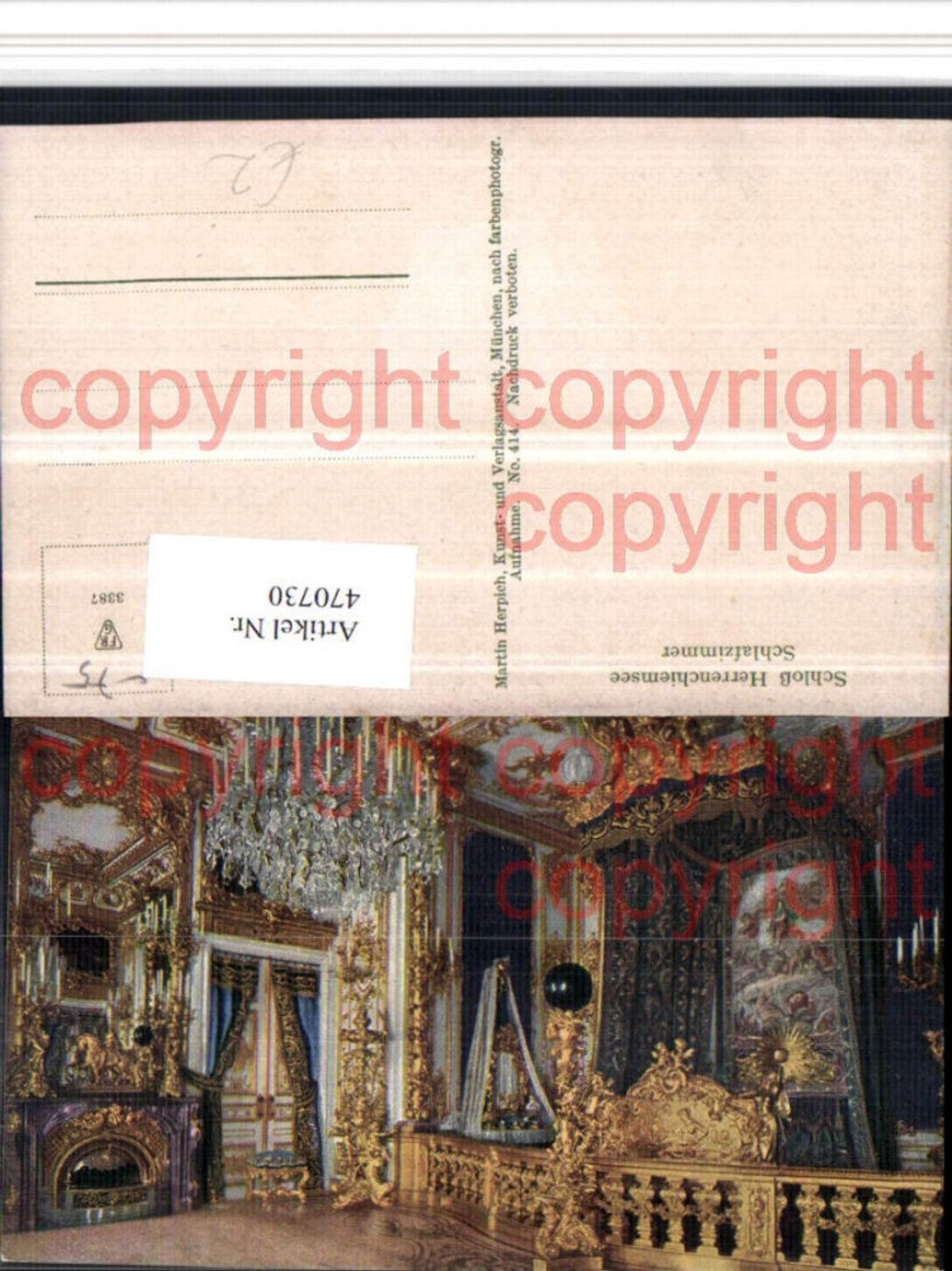 470730,Schloss Herrenchiemsee Schlafzimmer Innenansicht