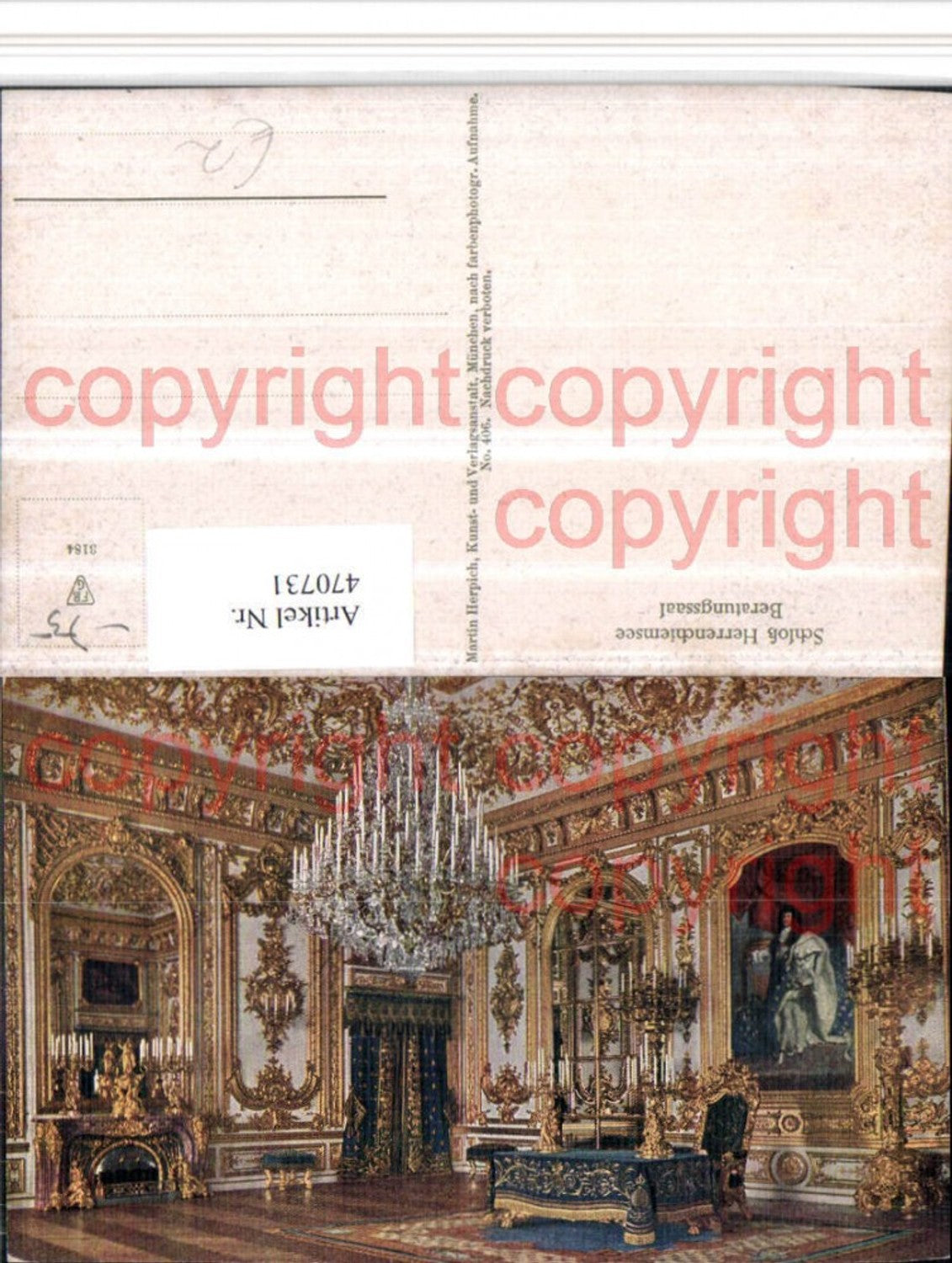 470731,Schloss Herrenchiemsee Beratungssaal Innenansicht