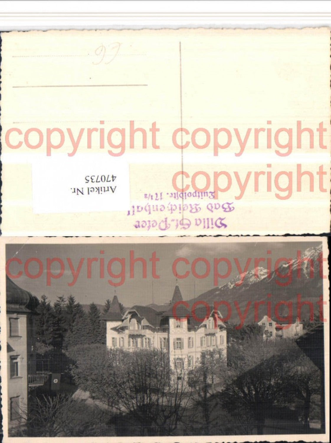 470735,Foto AK Bad Reichenhall Villa St. Peter Bergkulisse