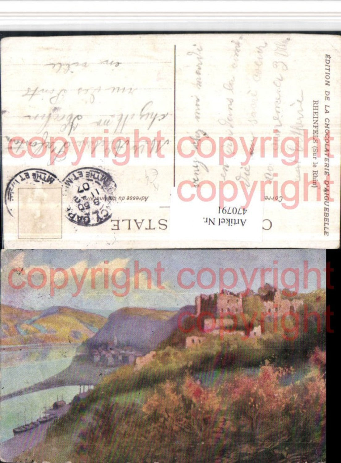 470791,Künstler AK Burg Rheinfels b. St. Goar am Rhein