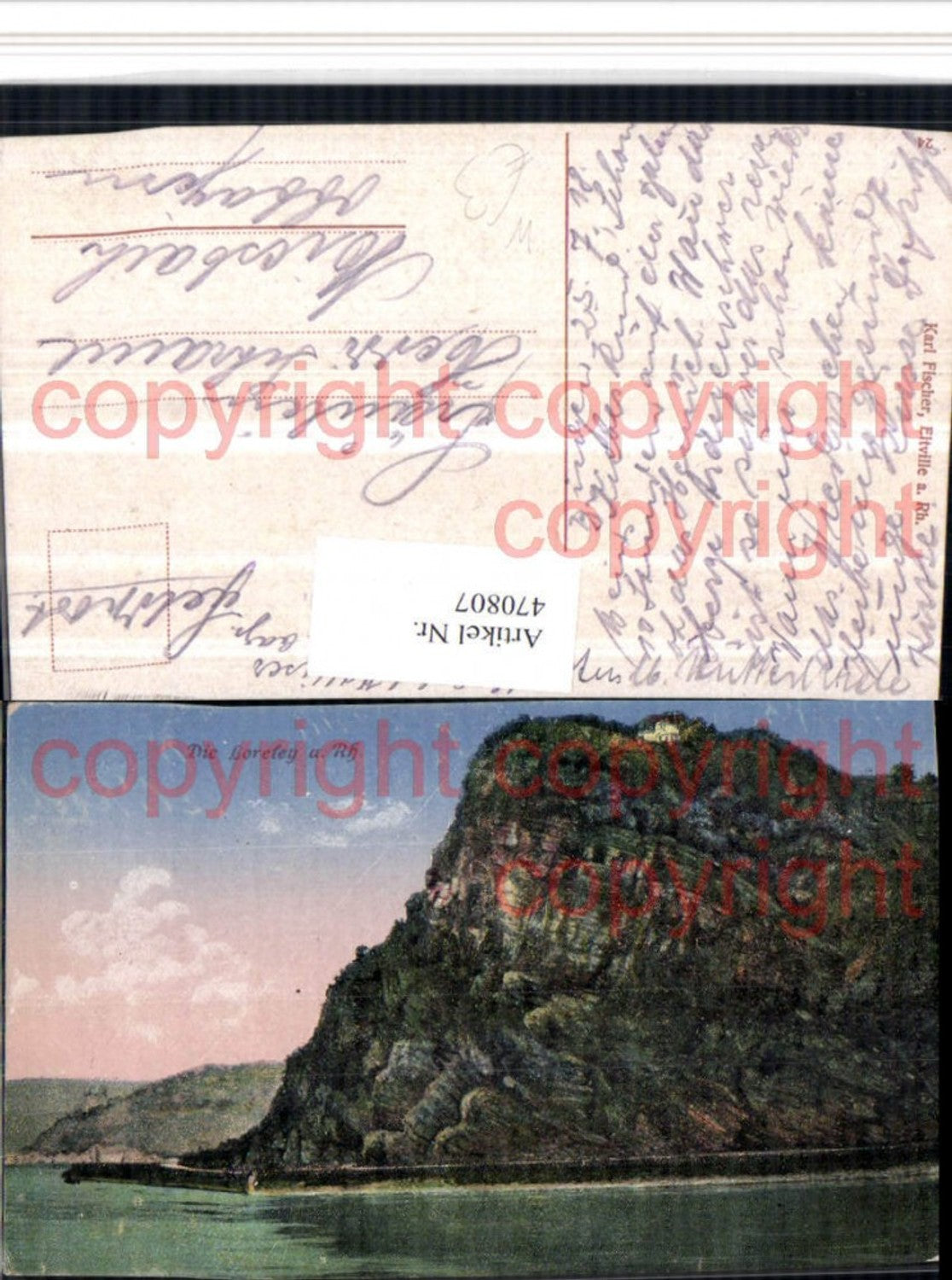 470807,Loreley am Rhein Felsen b. St. Goarshausen