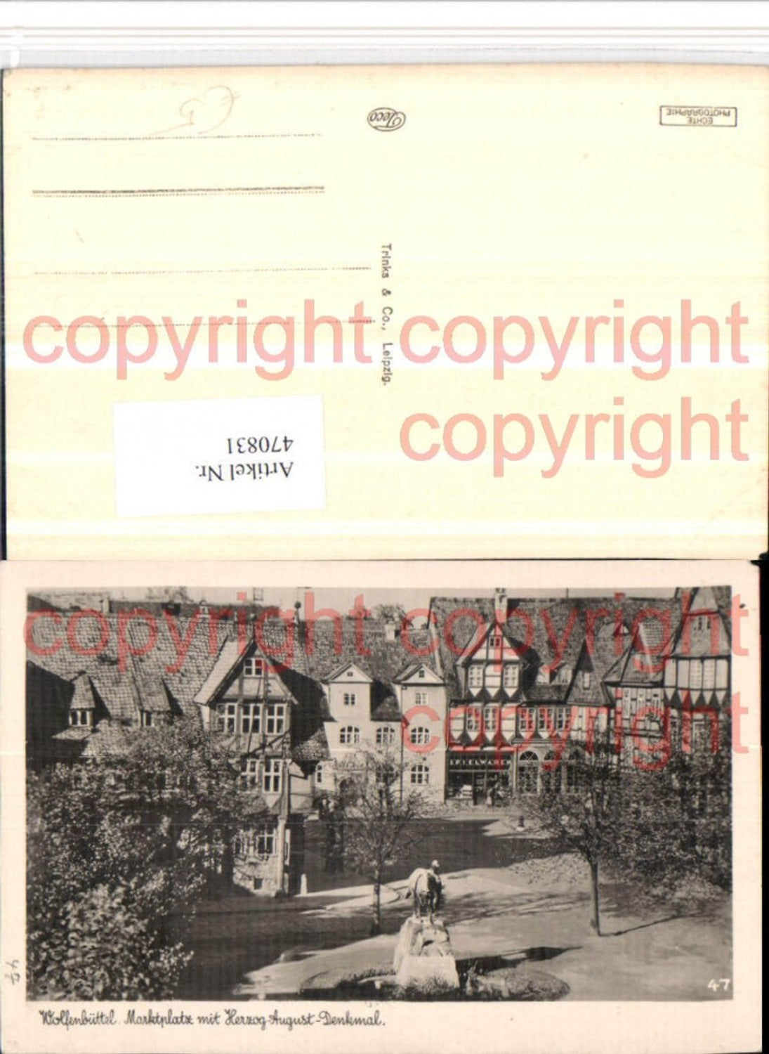 470831,Wolfenbüttel Marktplatz m. Herzog-August-Denkmal