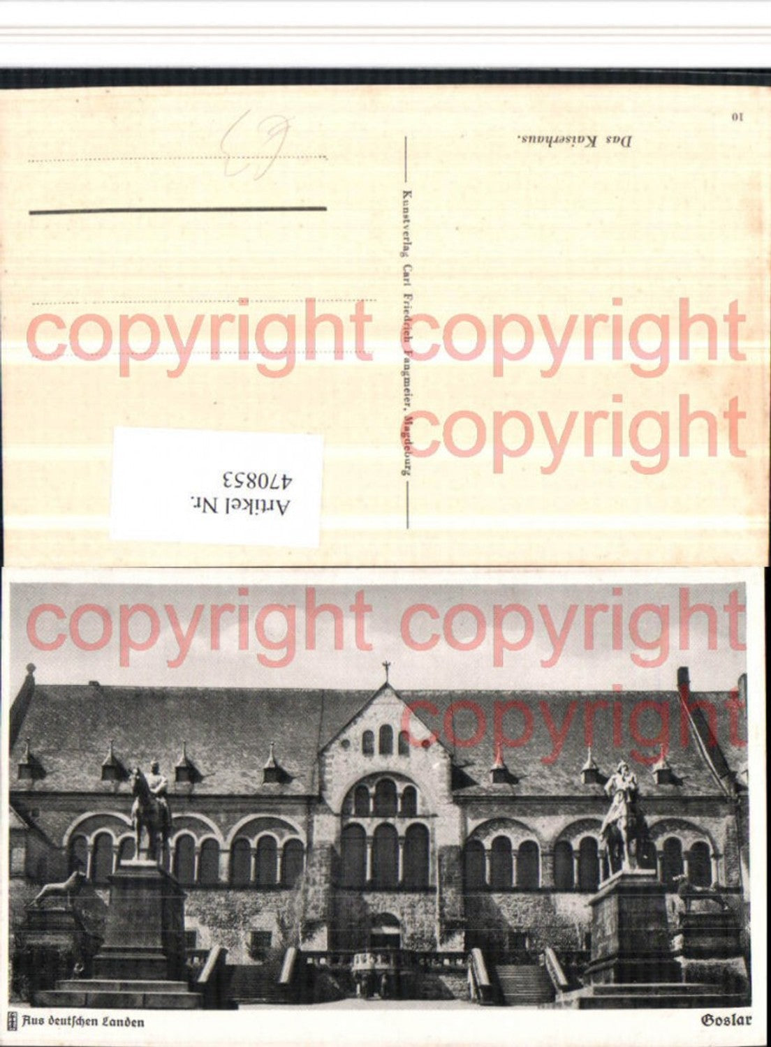 470853,Goslar Kaiserhaus Gebäude Statue