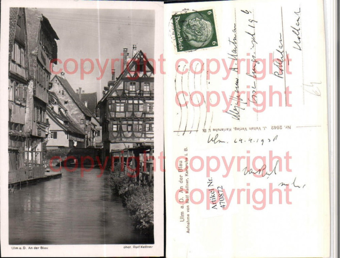 470872,Ulm an d. Donau An der Blau Kanal Brücke